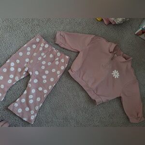 Cat & Jack Pink Daisy Leggings